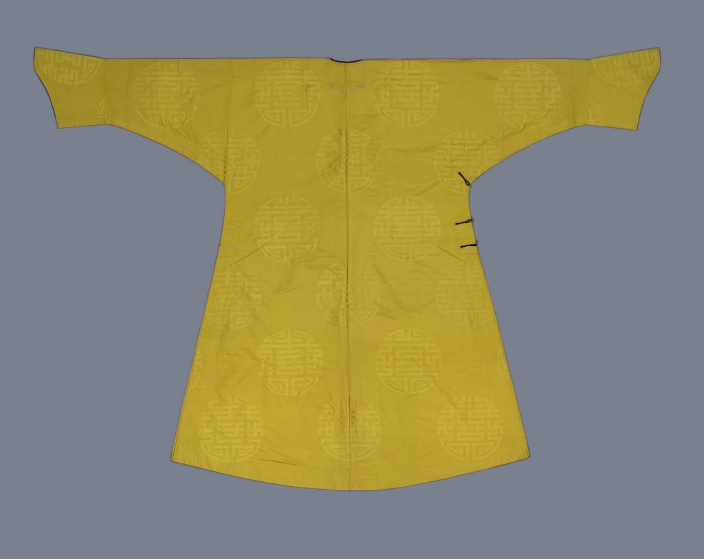 图片[2]-Bright Yellow River Silk Regular Dress Robe-China Archive